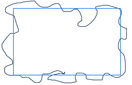 the shapes of retro and emoi overlapping each other