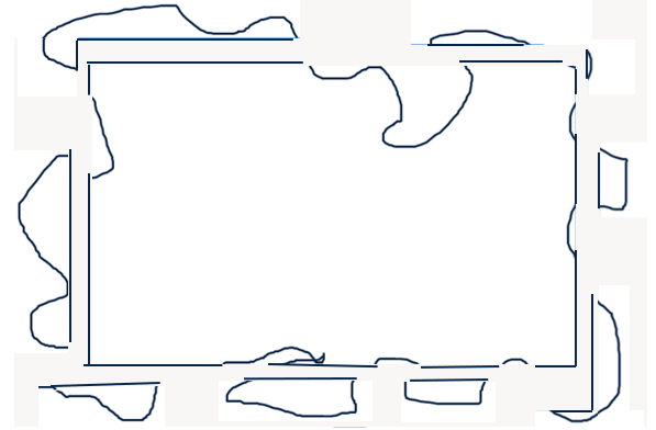 the unique parts of the emoi shape are cut off to fit inside the retro shape