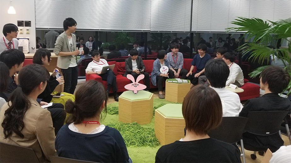 テックラウンジVol.68(5月23日開催)::afterの様子とテックラウンジマスコットキャラクターの「てっくらうんじちゃん」